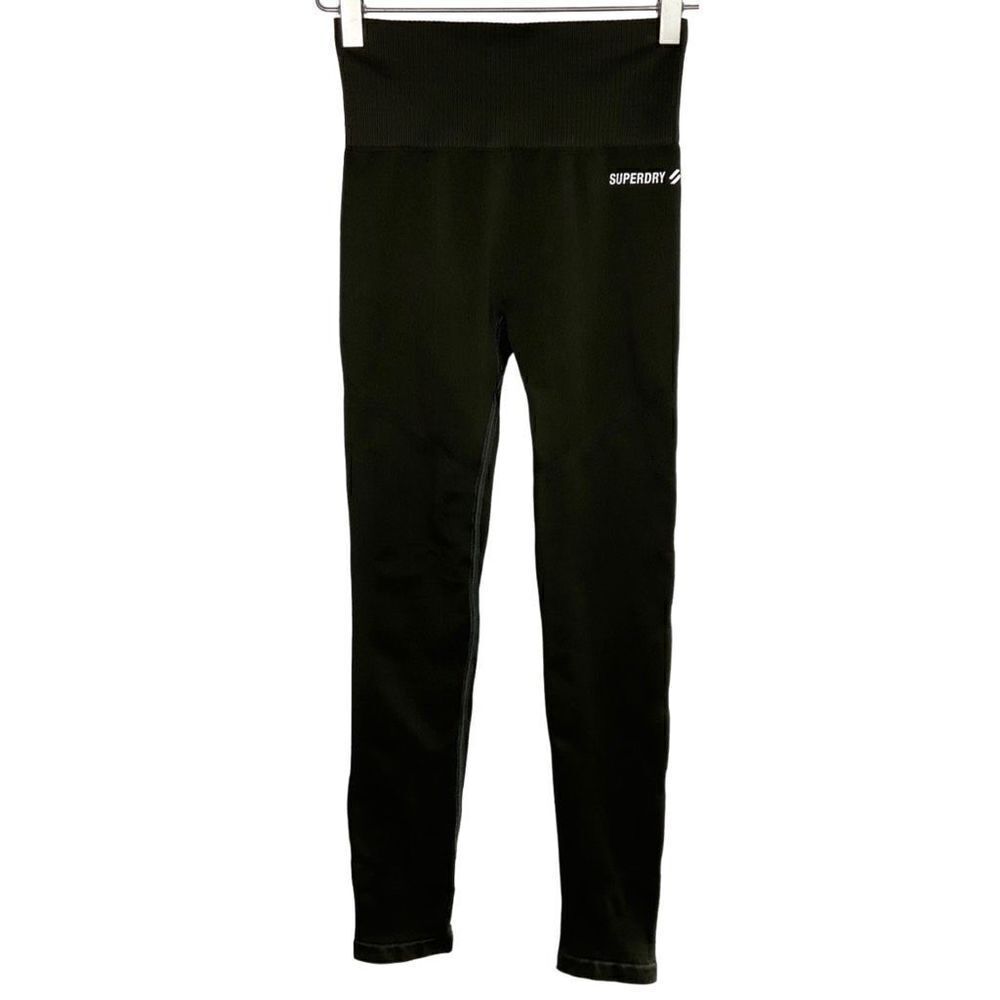SuperDry Sport Dark Green Train Seamless 7/8 Tight Leggings 6 New